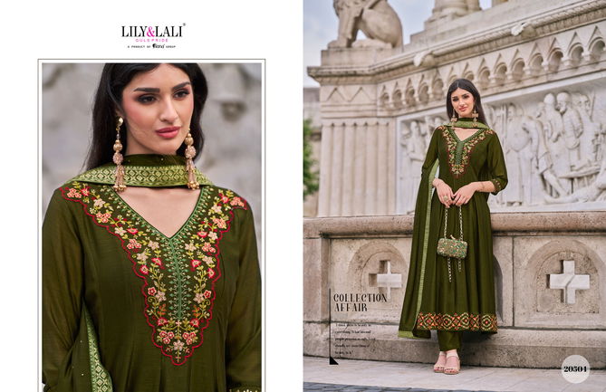 Bibbojaan By Lily And Lali Vichitra Silk Anarkali Style Readymade Suits Wholesale Shop In Surat